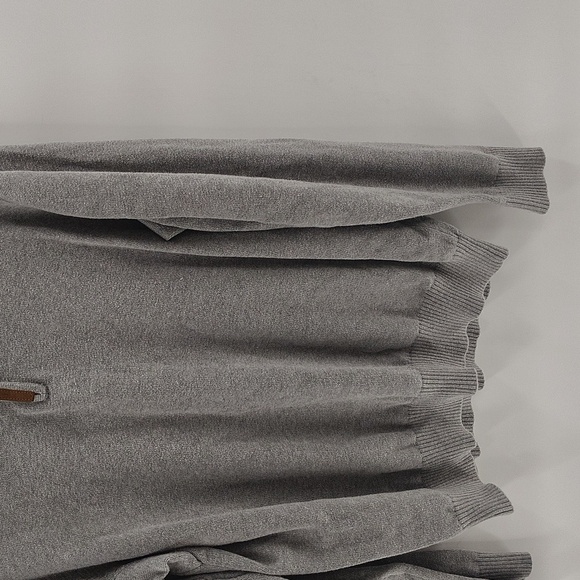 Duluth Trading Co Gray Pullover Quarter Zip Sweater Size Large Long Sleeve - Picture 4 of 5